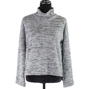 Madewell Women's Marled Grey Mock Neck Pullover Sweater